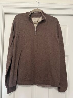 Tommy Bahama Brown Half-Zip Sweater